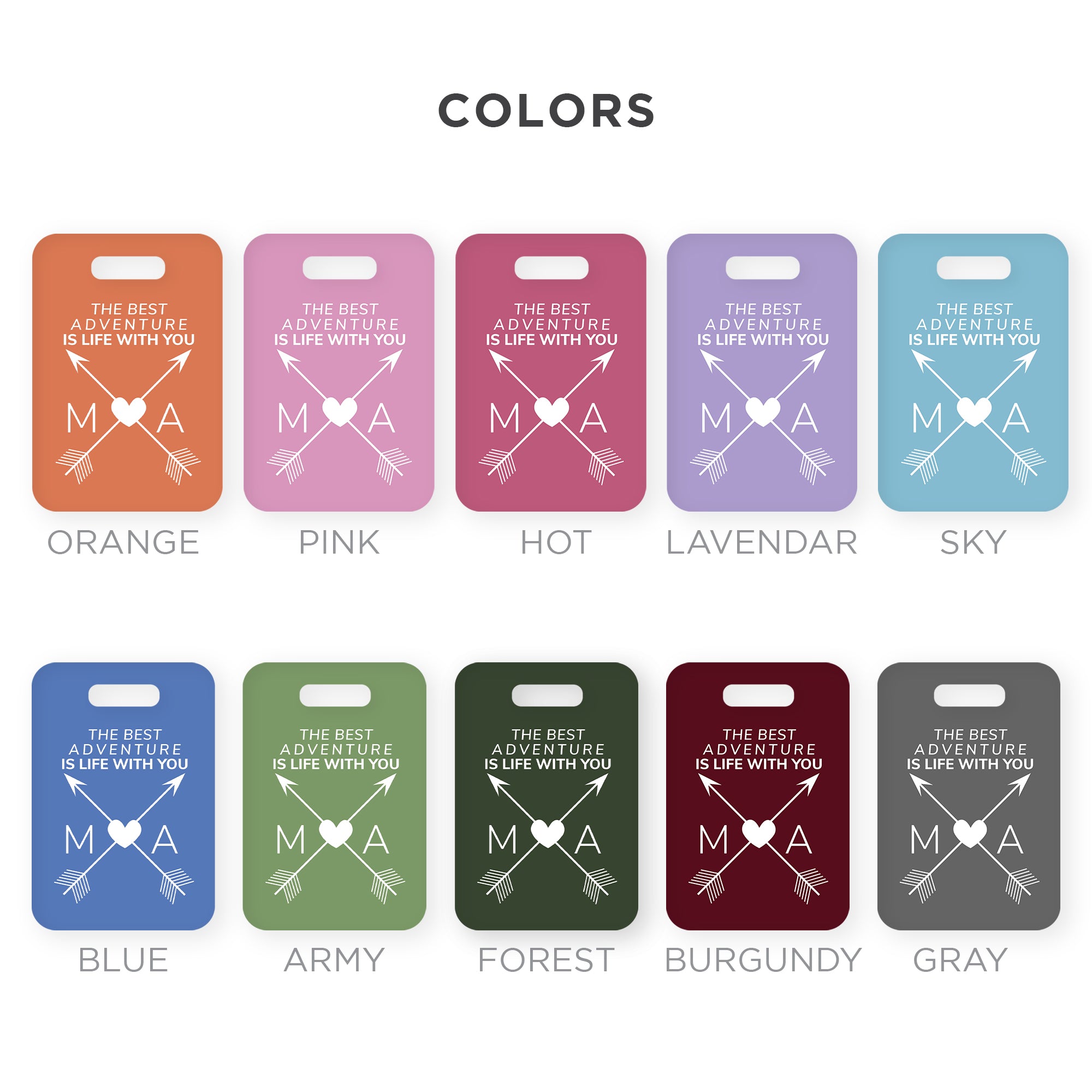 Personalized Initials Adventure Luggage Tag