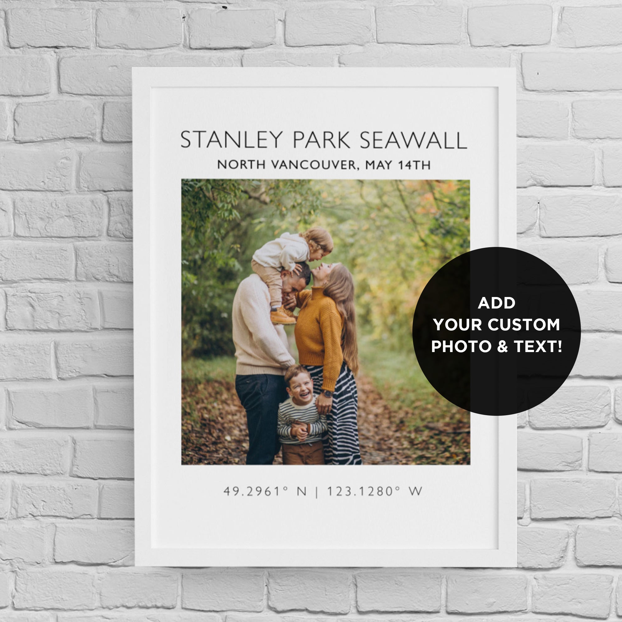 Personalized Family Photo Art Print