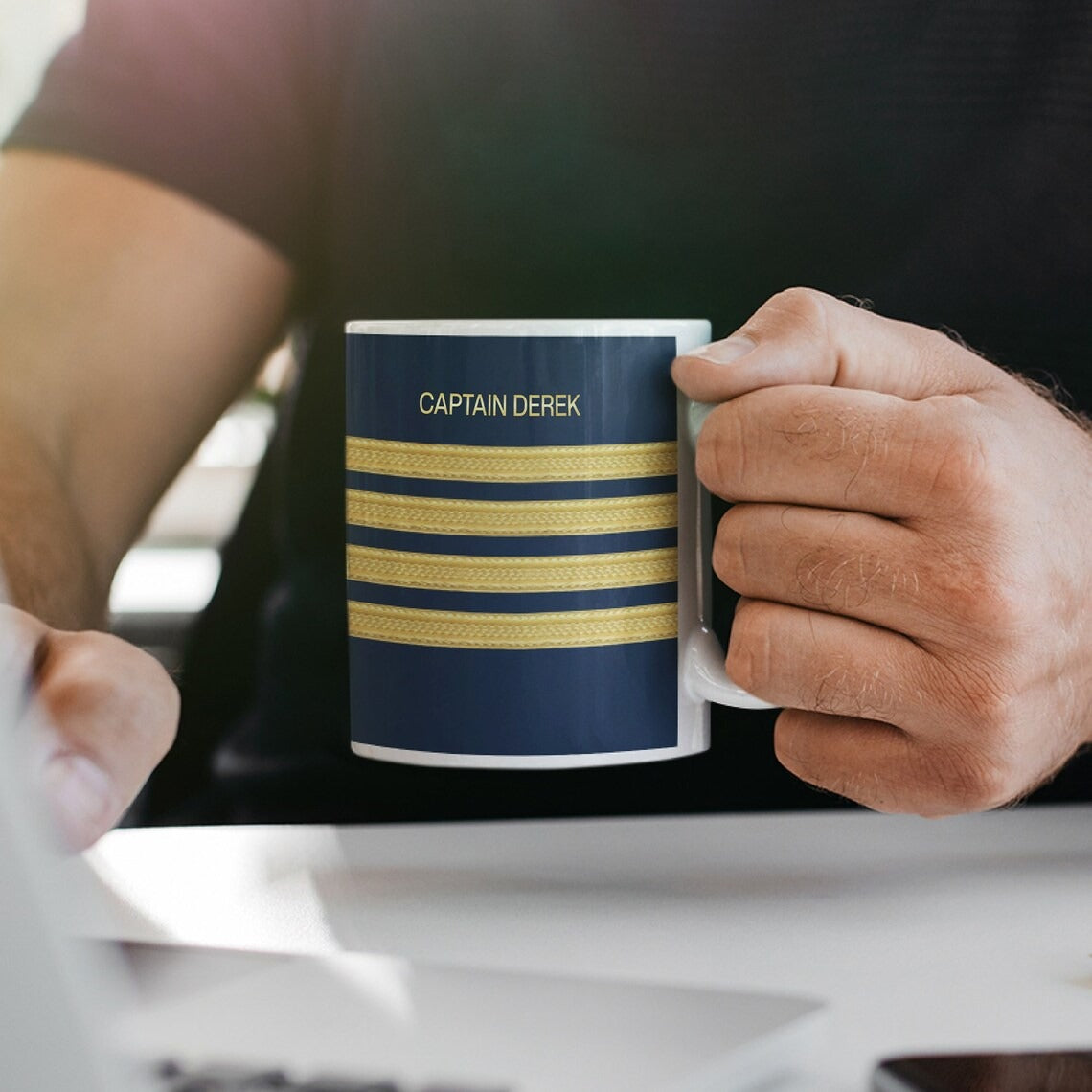 Pilot Stripes Mug - For The Real And Wannabe Captains