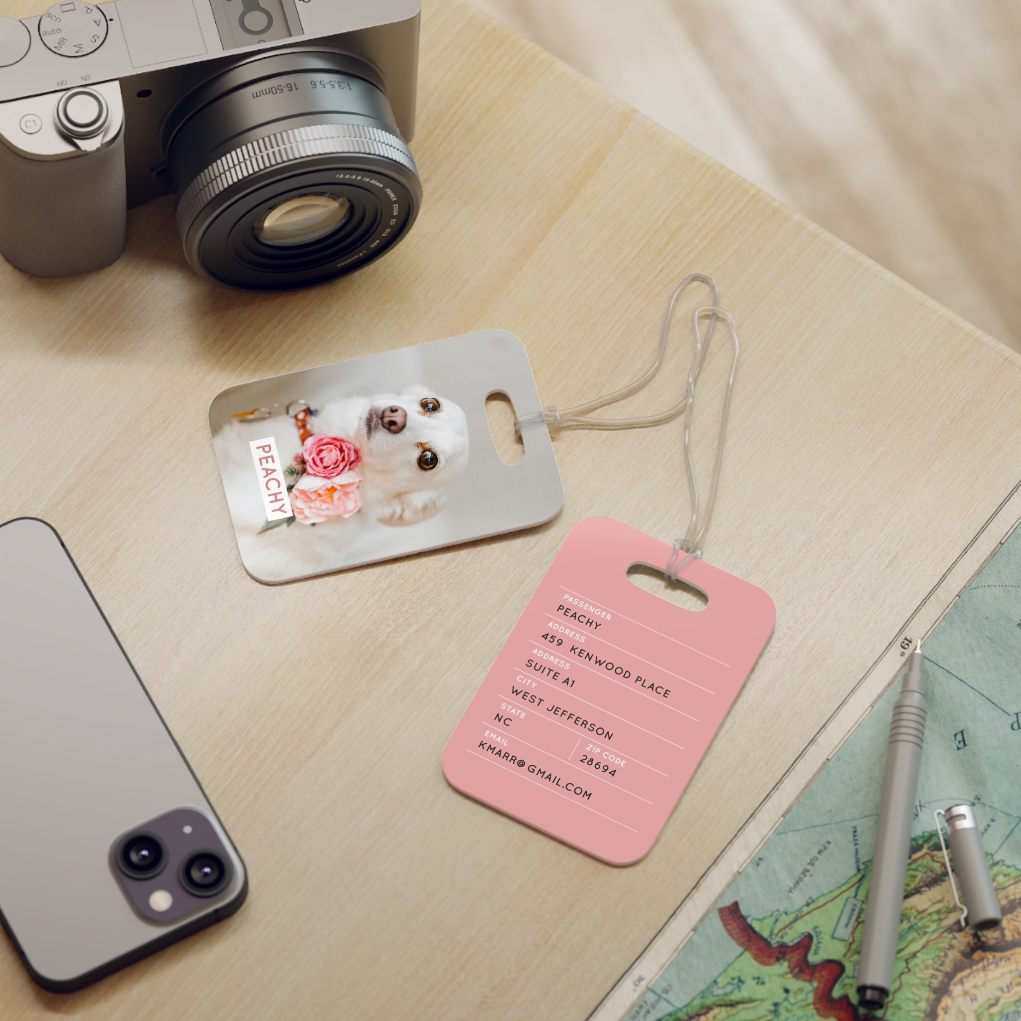 Personalized Pet Portrait Luggage Tag