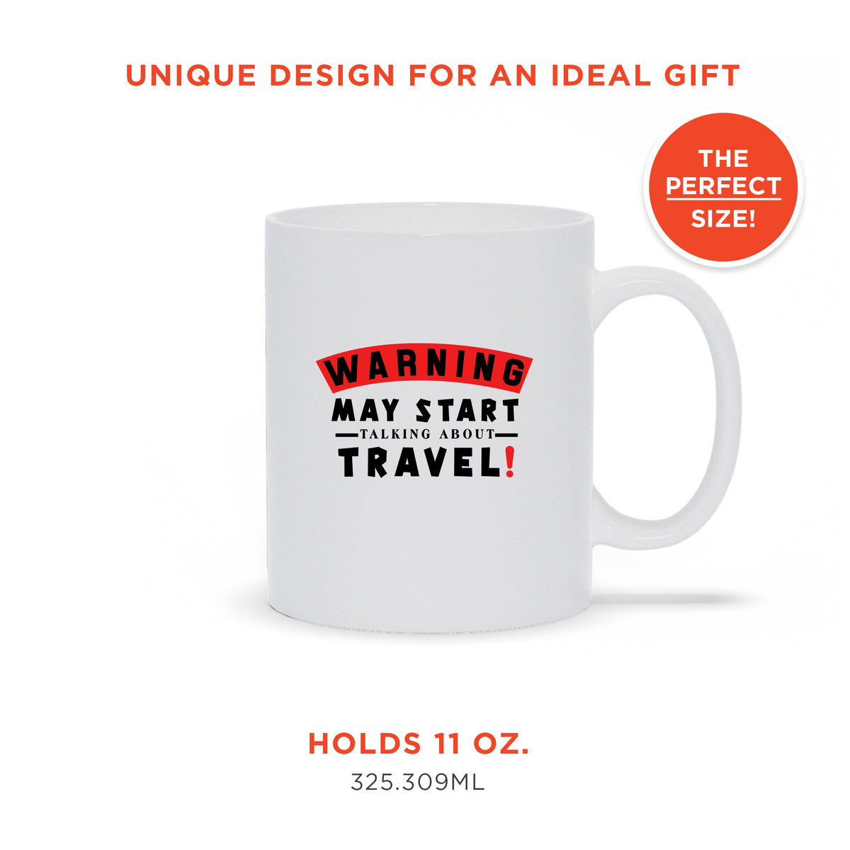 Cheeky Coffee Mug For Traveler - Warning Sign Mug