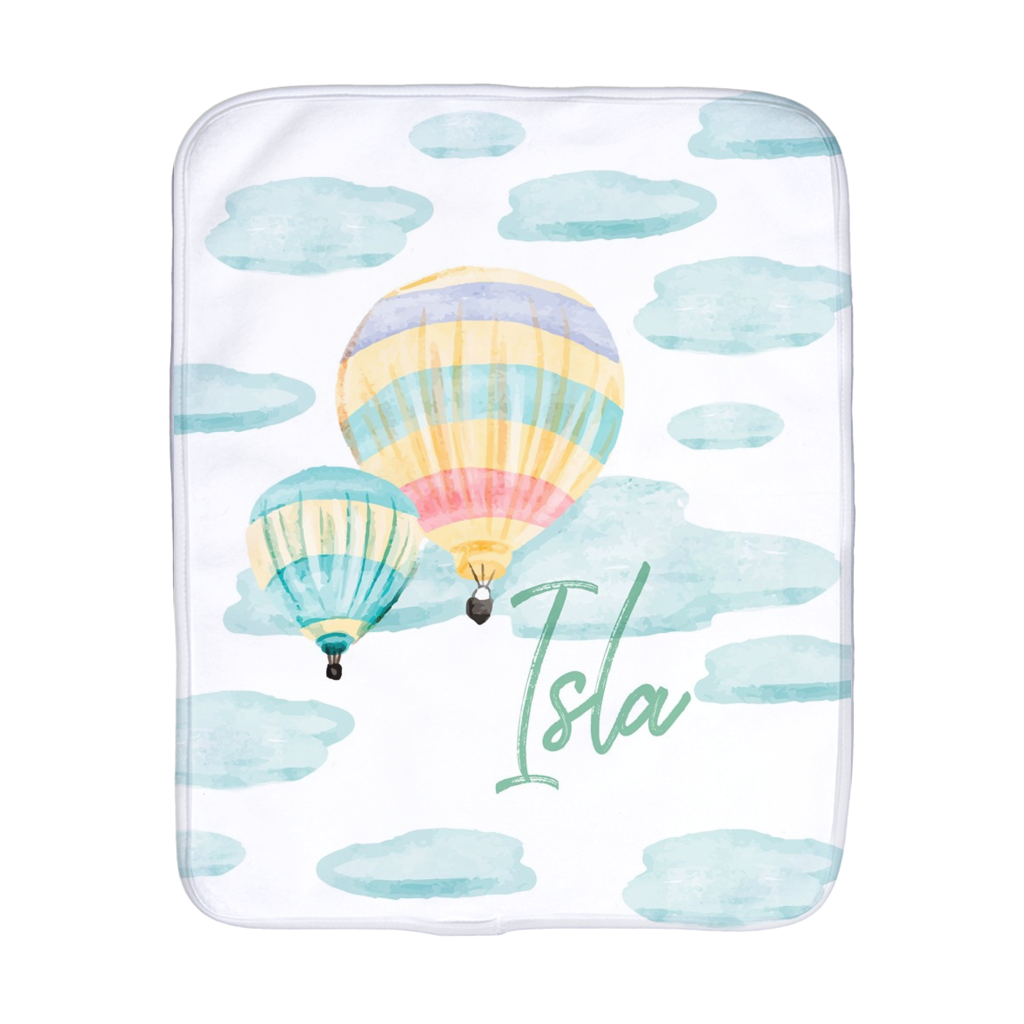 Personalized Hot Air Balloon Ride Burp Cloth