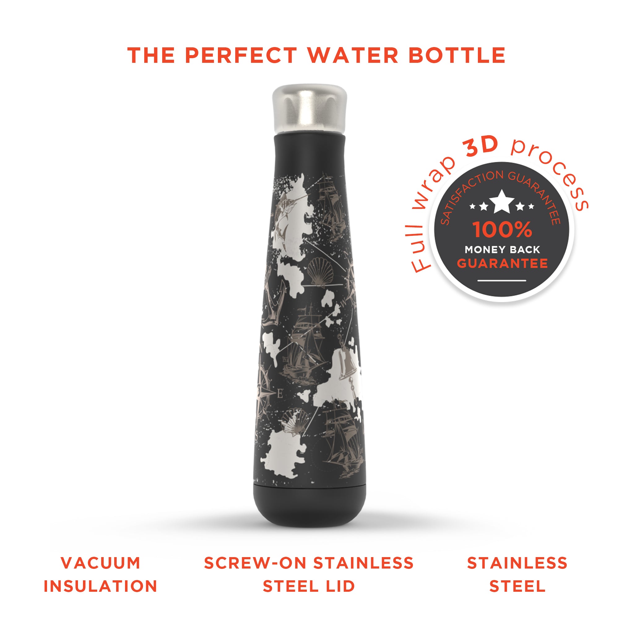 Treasure Map 16oz Waterbottle