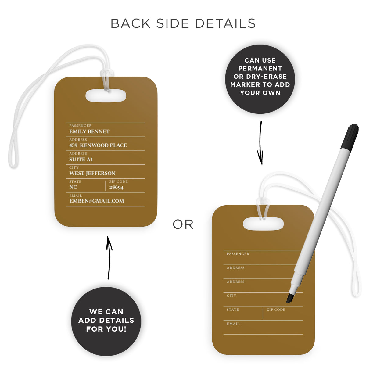 Personalized Funny Luggage Tag for Frequent Travelers — Custom Sarcastic Baggage & Suitcase Tag