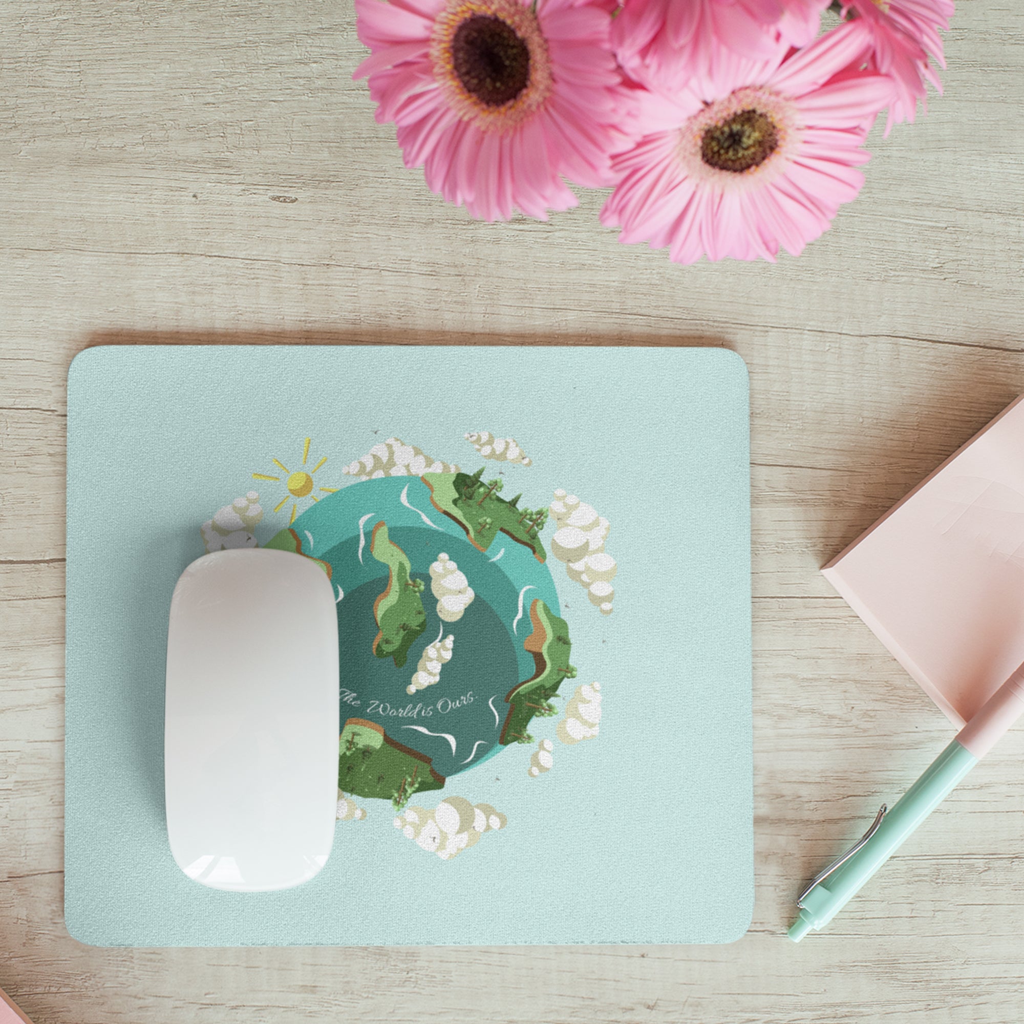 Planet Earth Mousepad Desk Mat