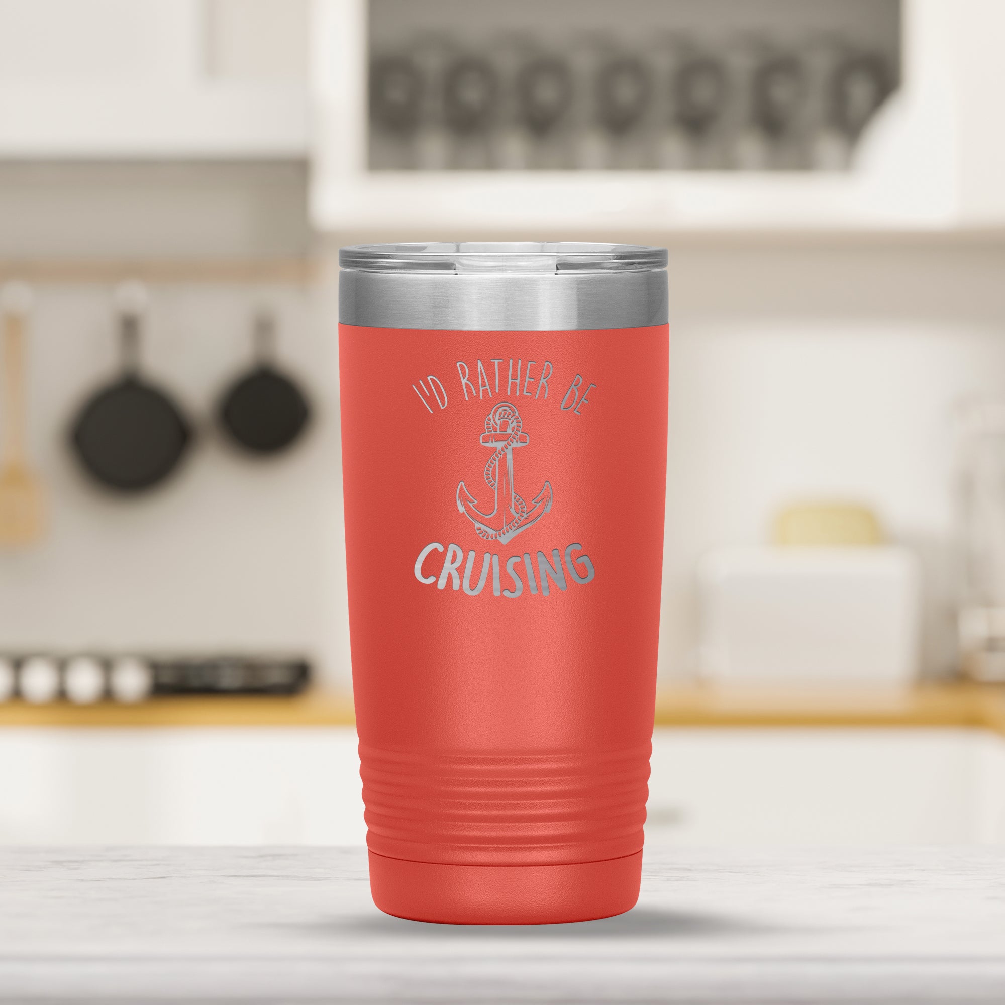 Nautical Tumbler, Laser Engraved Anchor