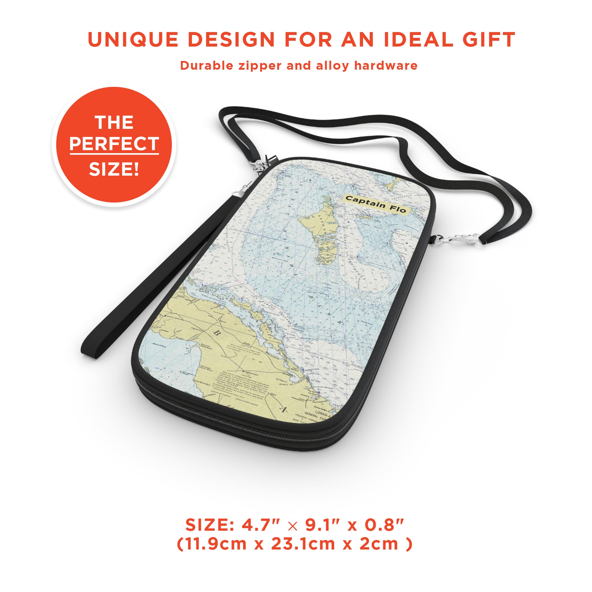 World Nautical Map Boarding Pass Travel Wallet