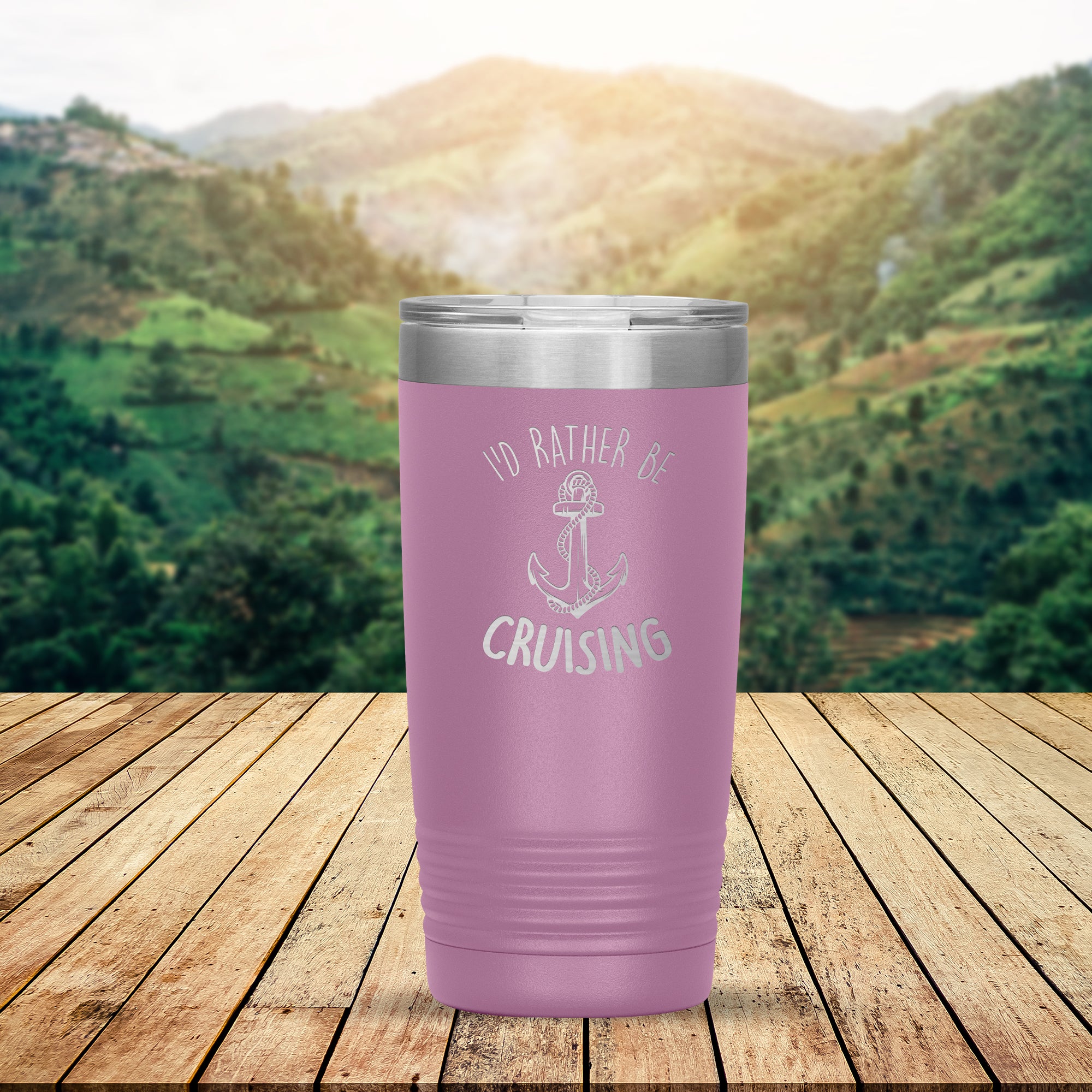 Nautical Tumbler, Laser Engraved Anchor