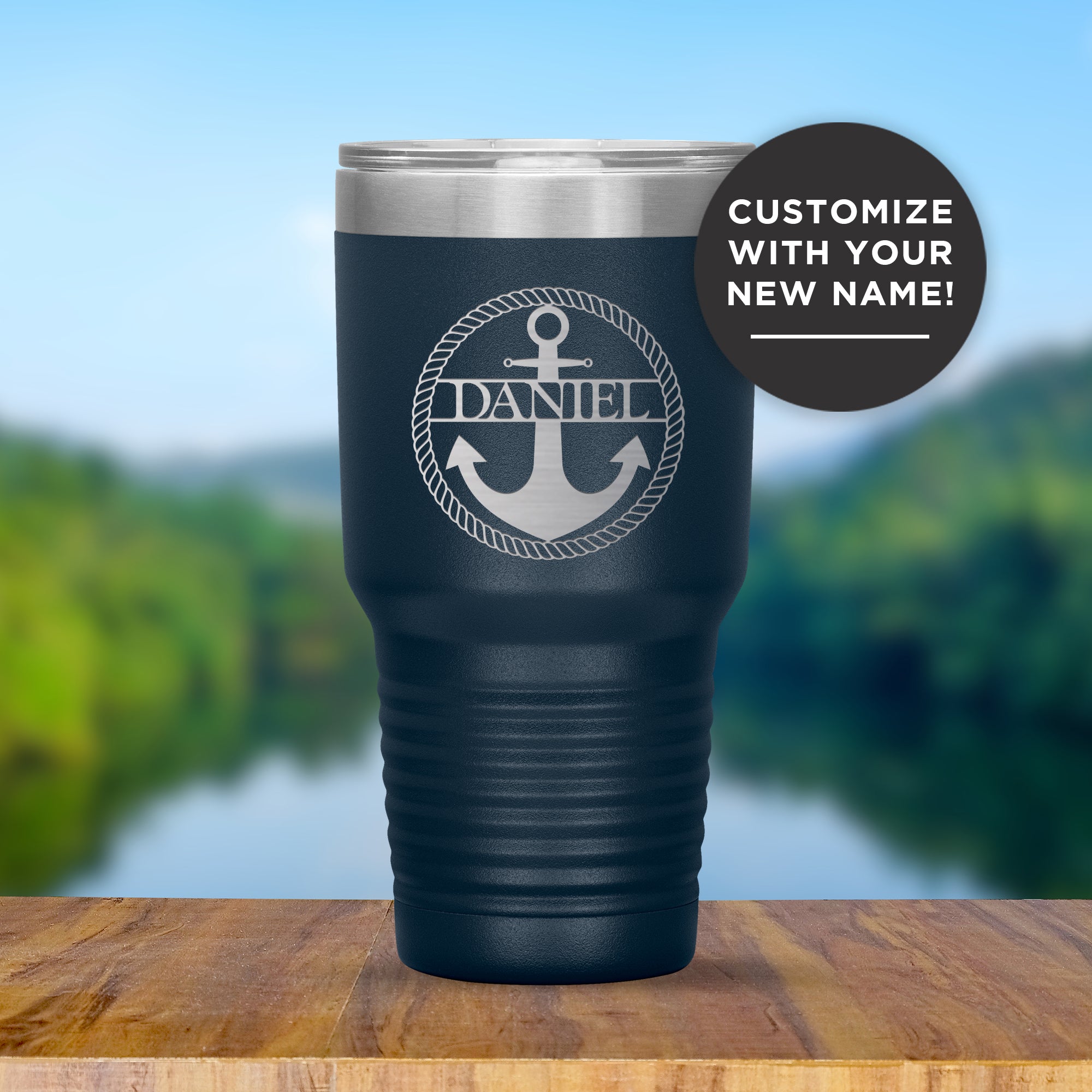 Personalized Captain Wheel Travel Tumbler