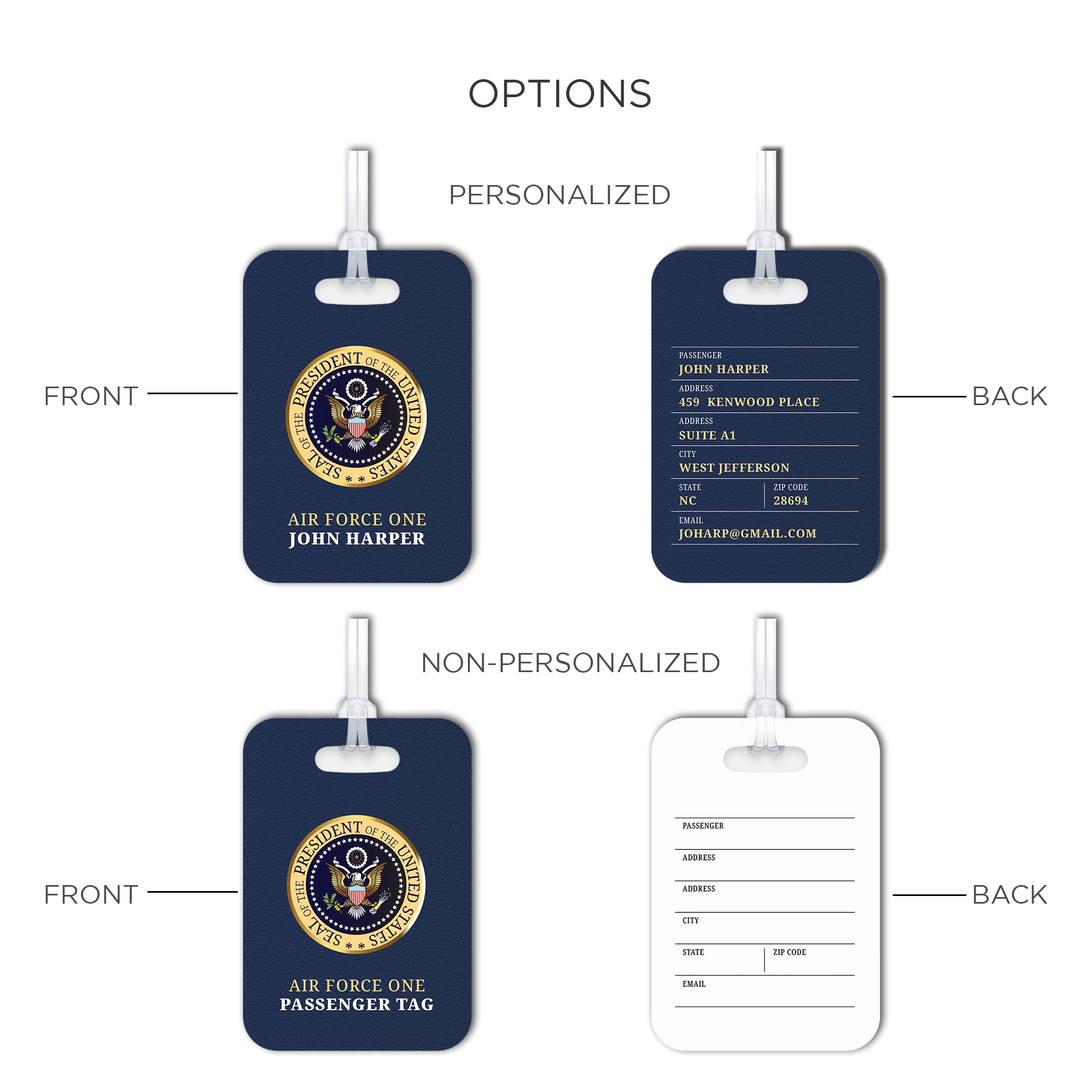 Air Force One Luggage Tag