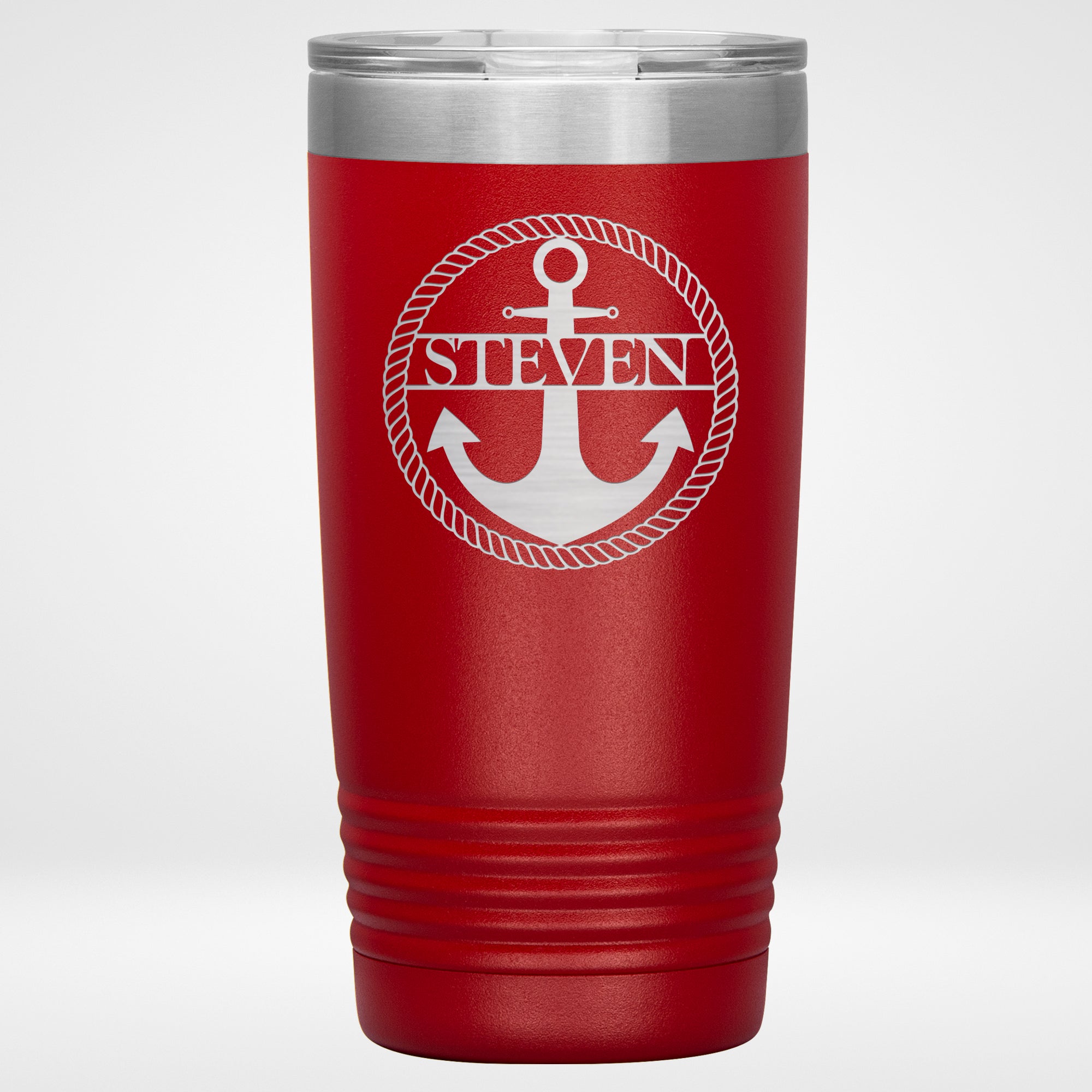 Personalized Anchor & Rope Travel Tumbler