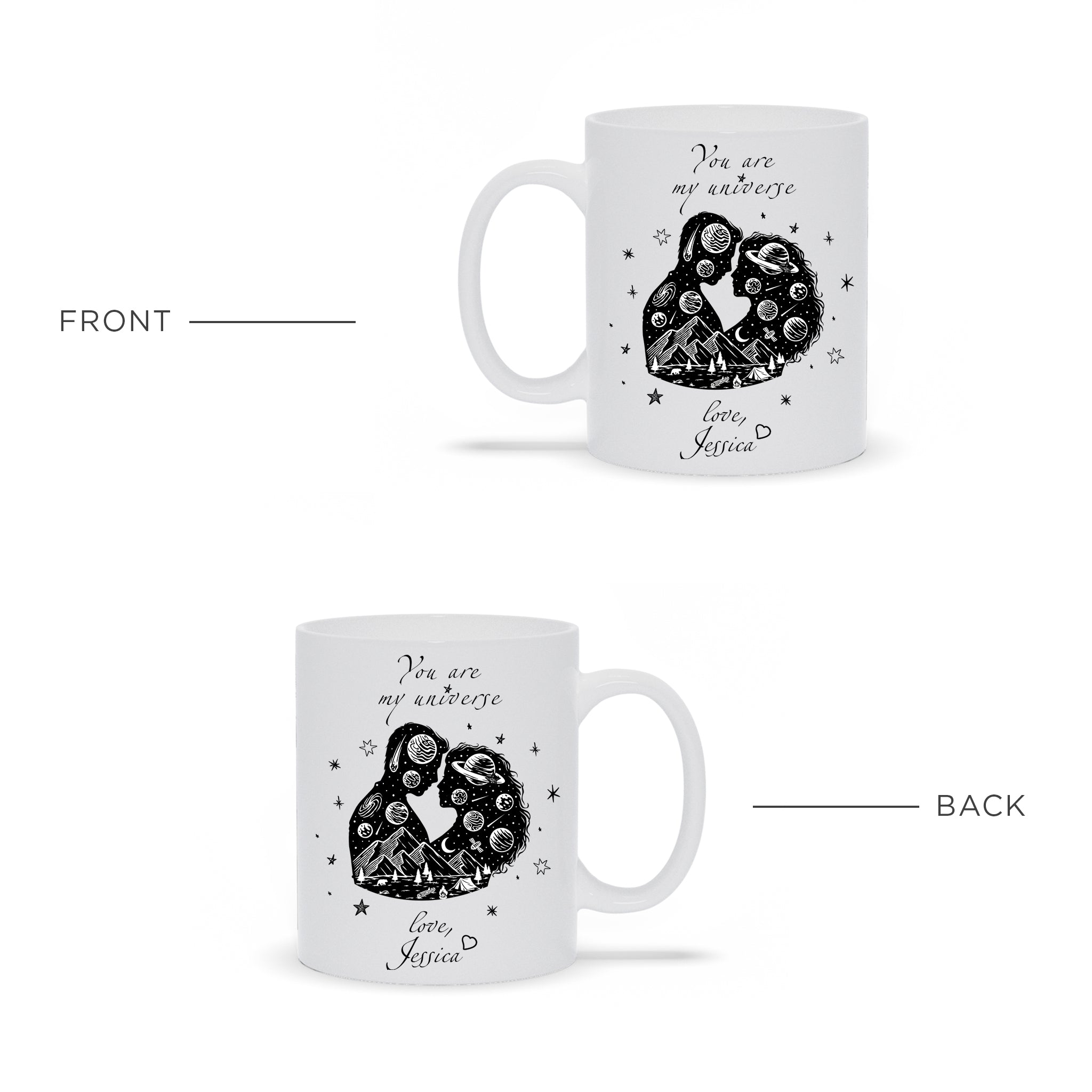Personalized You Are My Universe Mug
