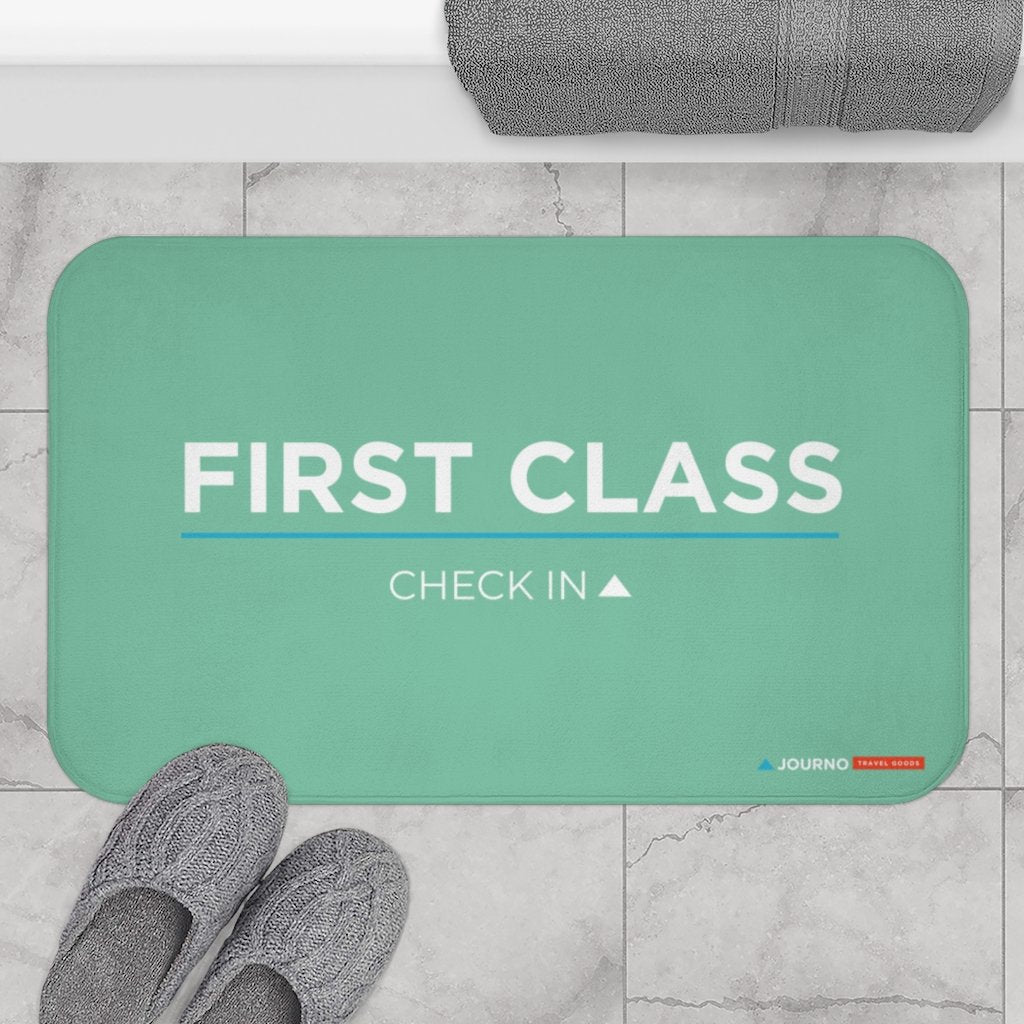 First Class Check In Bath Mat - Funny Bathroom Decor