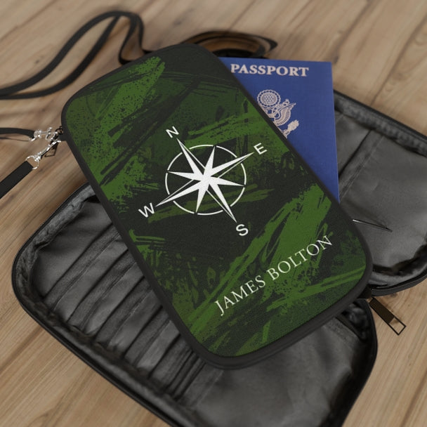 Custom Name Camouflage Boarding Pass Holder