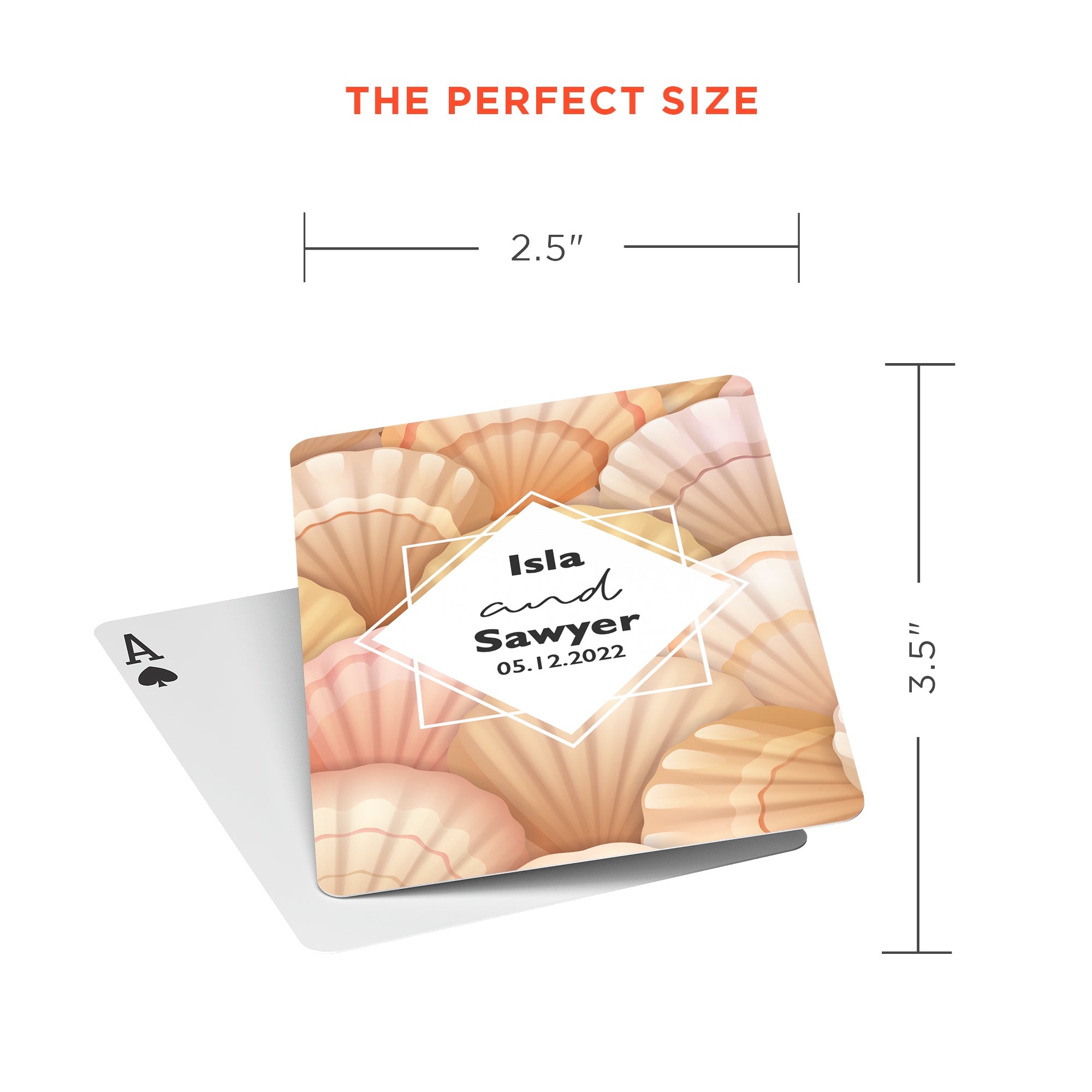 Personalized Seashell Playing Cards