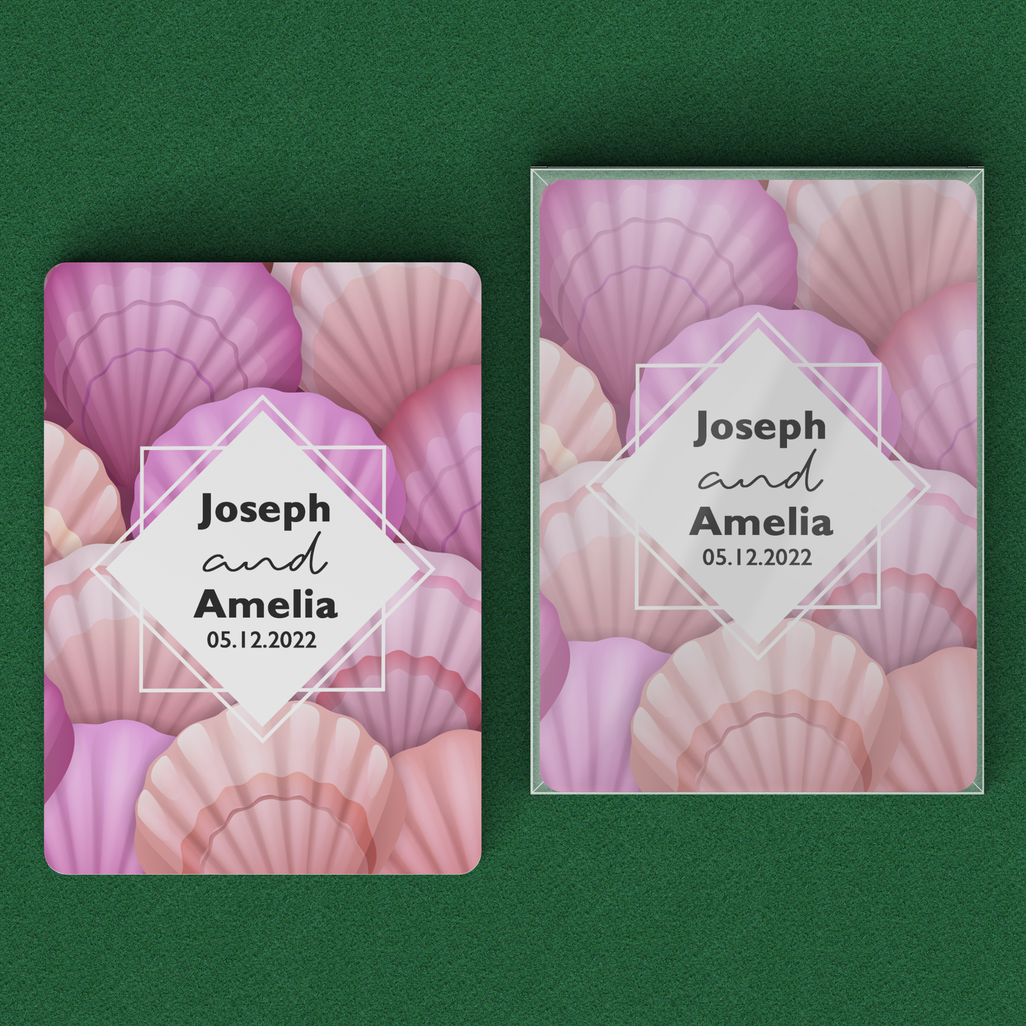 Personalized Seashell Playing Cards