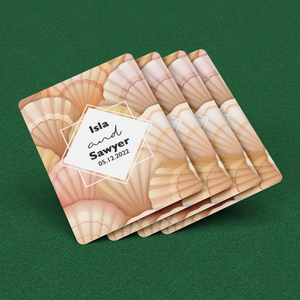 Personalized Seashell Playing Cards