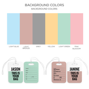 Personal Initials Luggage Bag Tags