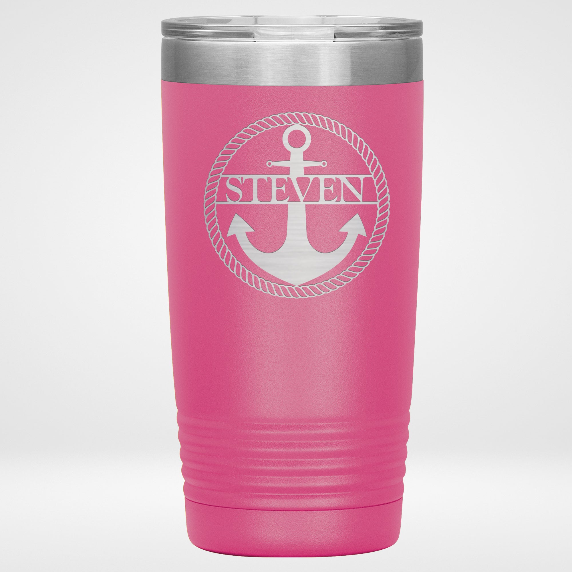 Personalized Anchor & Rope Travel Tumbler
