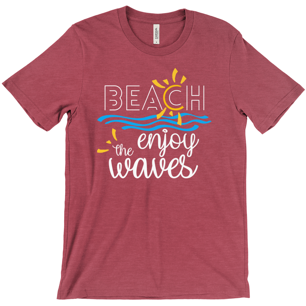 Beach Enjoy The Waves Sunny Fun Bella Canvas Unisex Shirt