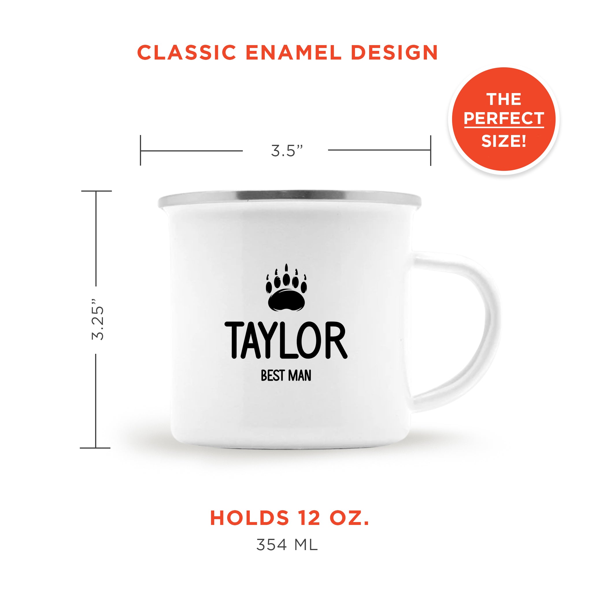 Groomsman Forest Compass Enamel Mug