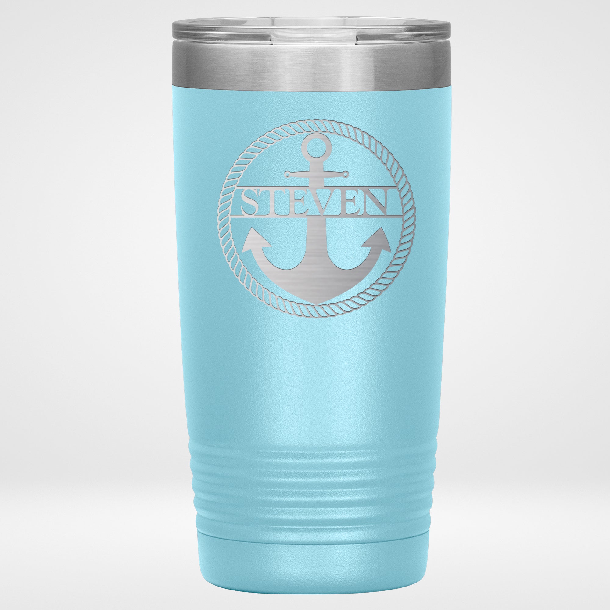 Personalized Anchor & Rope Travel Tumbler