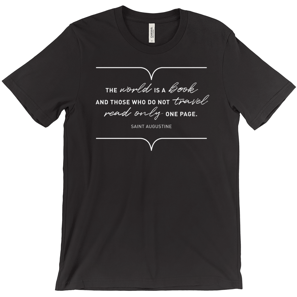 The World Is A Book Unisex T-Shirt - Unique Tee For Men/Unisex