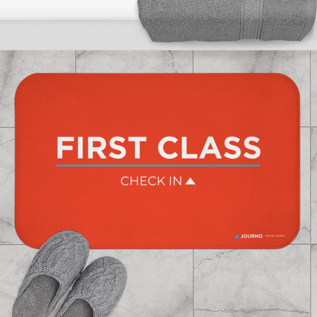 First Class Check In Bath Mat - Funny Bathroom Decor