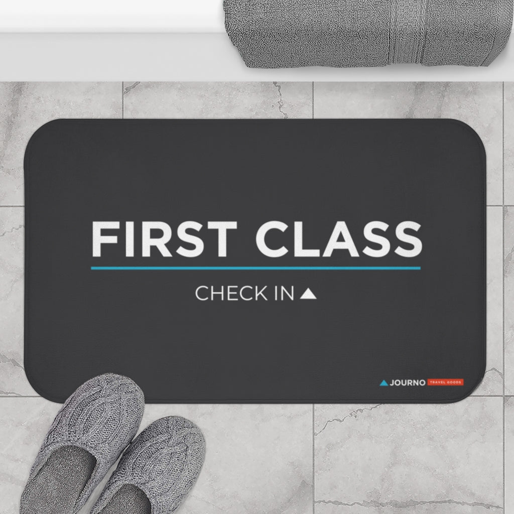 First Class Check In Bath Mat - Funny Bathroom Decor