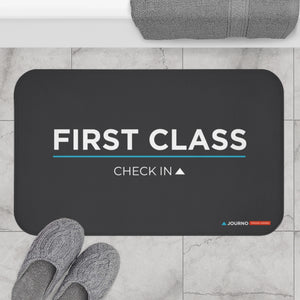 First Class Check In Bath Mat - Funny Bathroom Decor