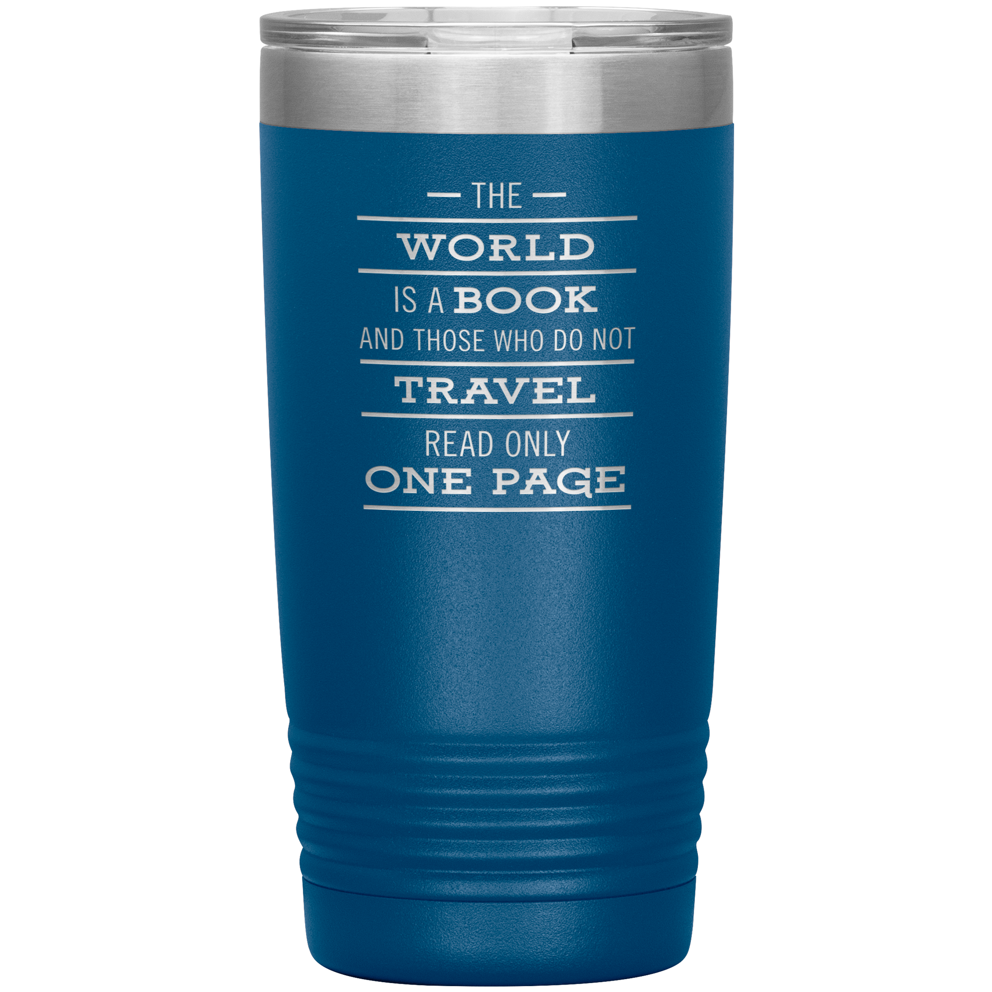 The World Is A Book Travel Mug - Stainless Steel 20oz Tumbler For All Occasions