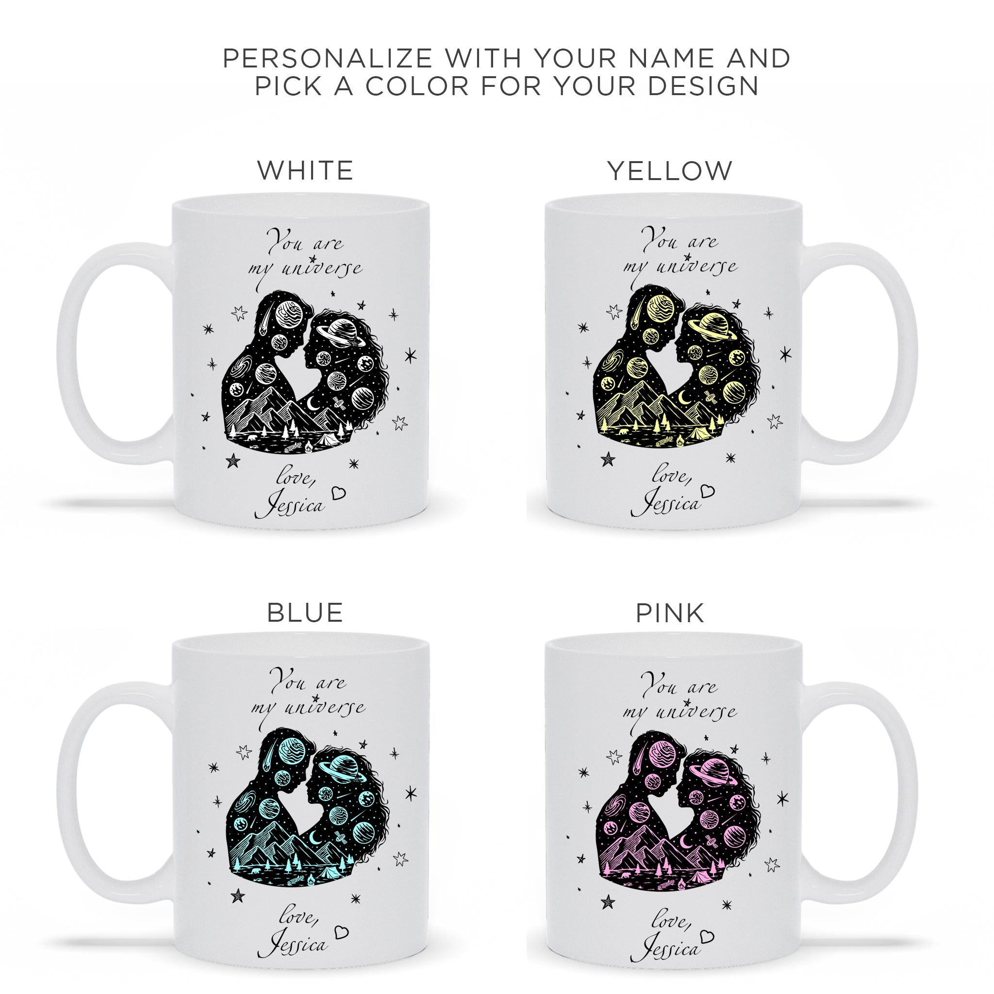 Personalized You Are My Universe Mug