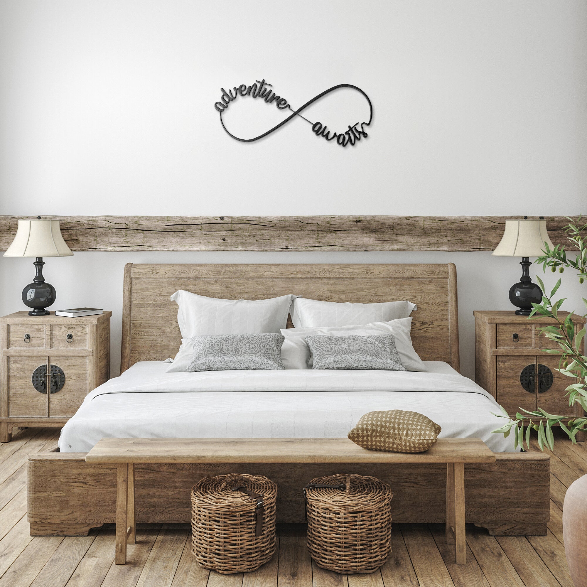 Adventure Awaits Metal Infinity Wall Sign