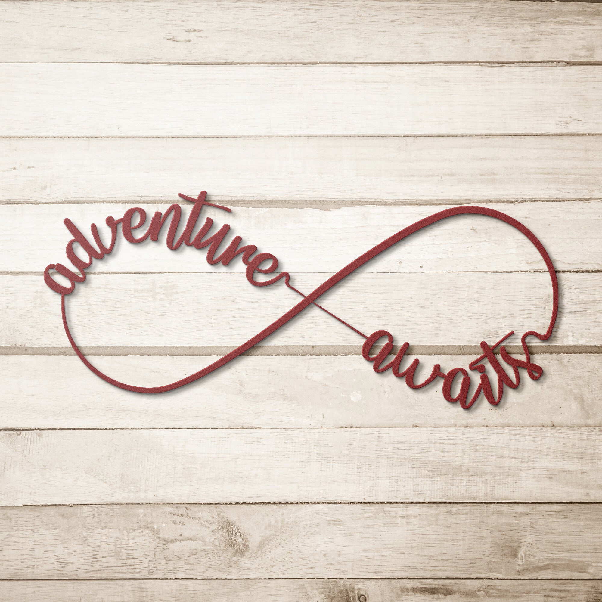 Adventure Awaits Metal Infinity Wall Sign
