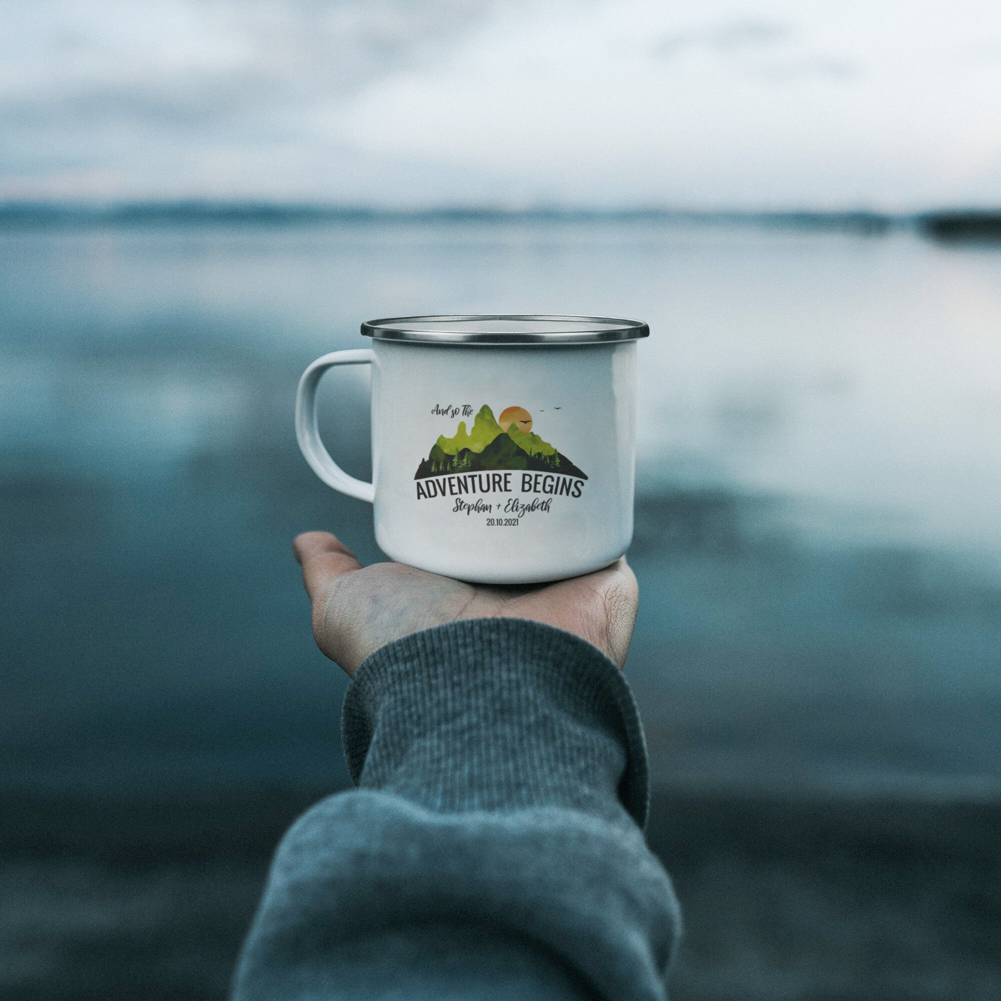 Personalized Camping Mug Wedding Gift