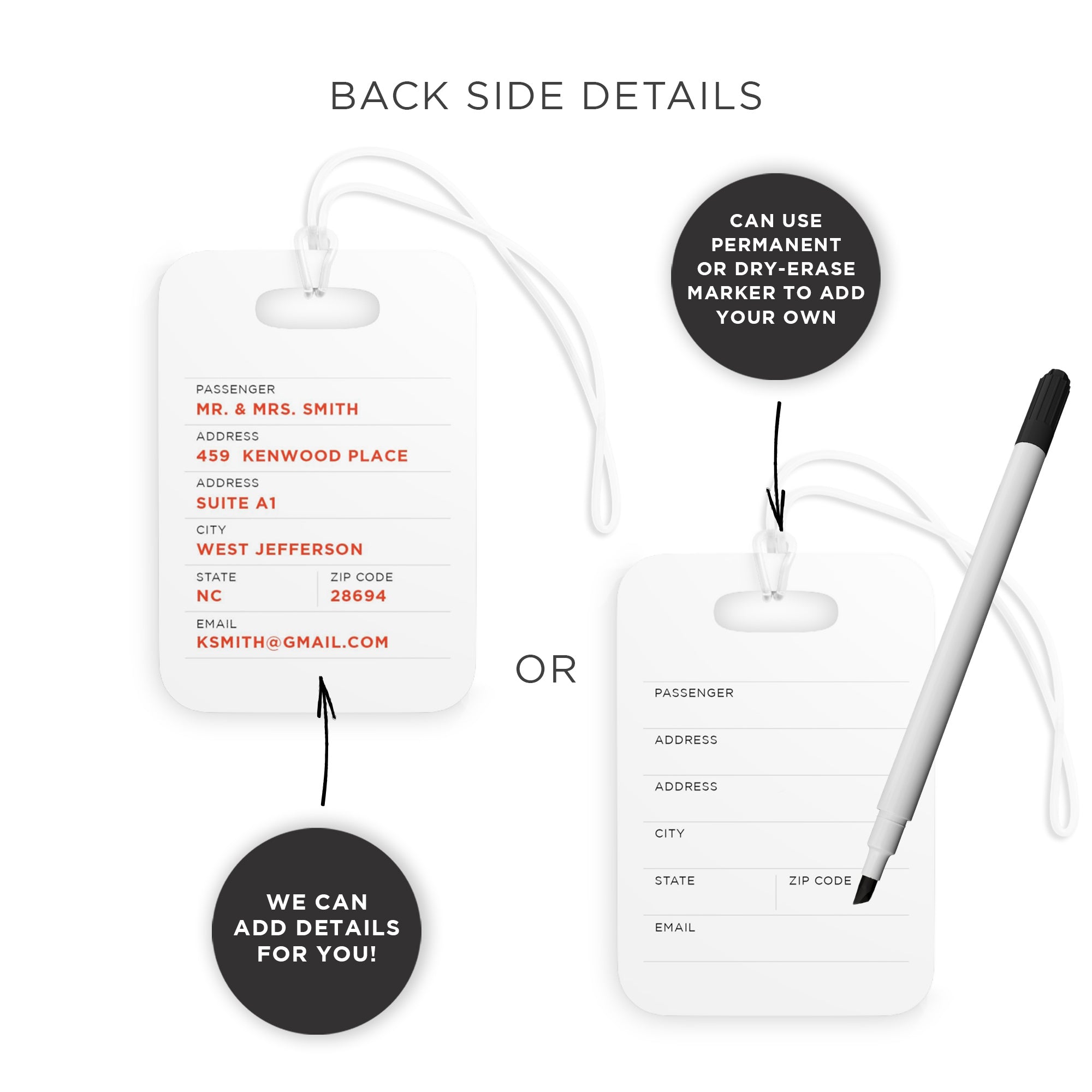 The Adventure Begins! Personalized Family Name Luggage Tag