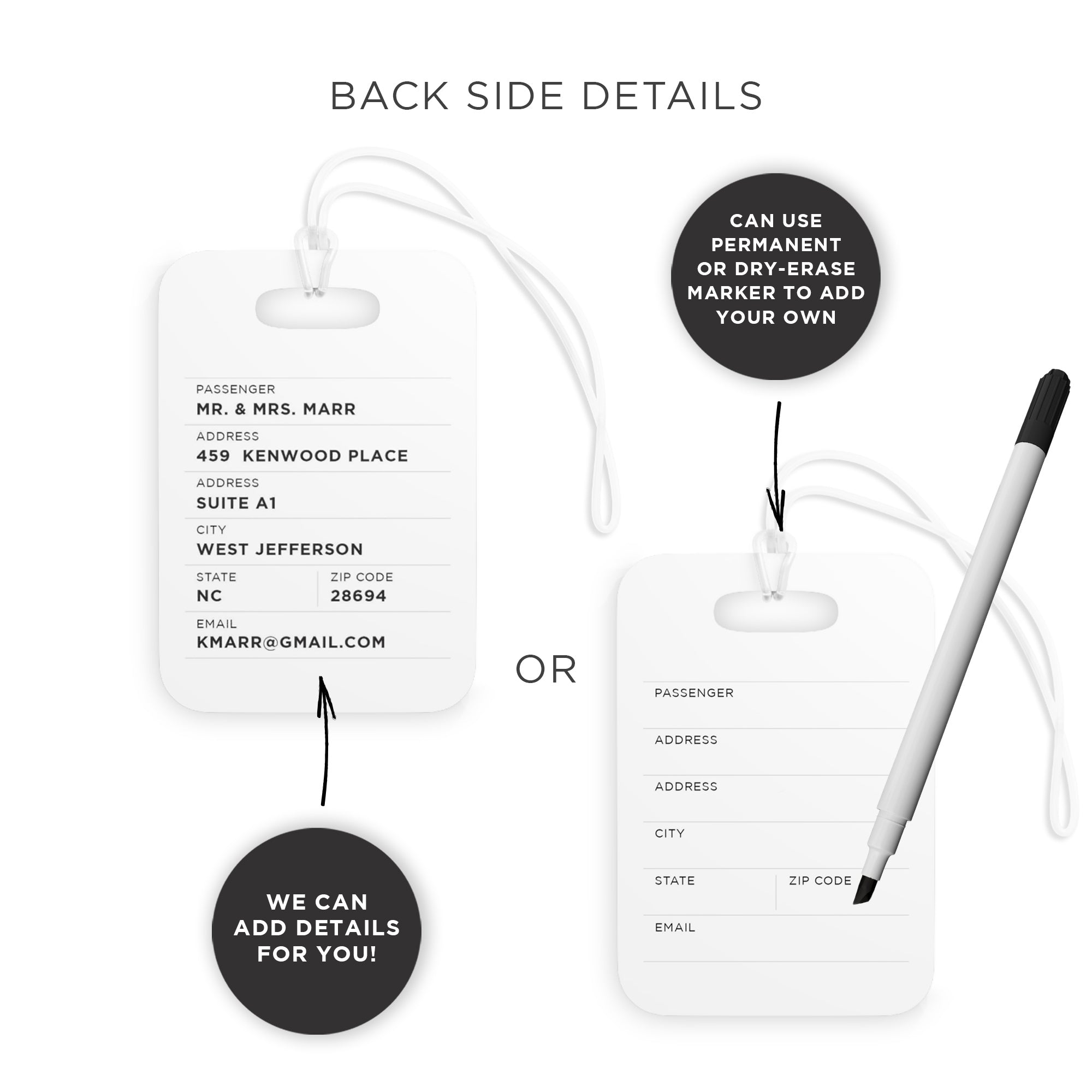Over Here Luggage Tag