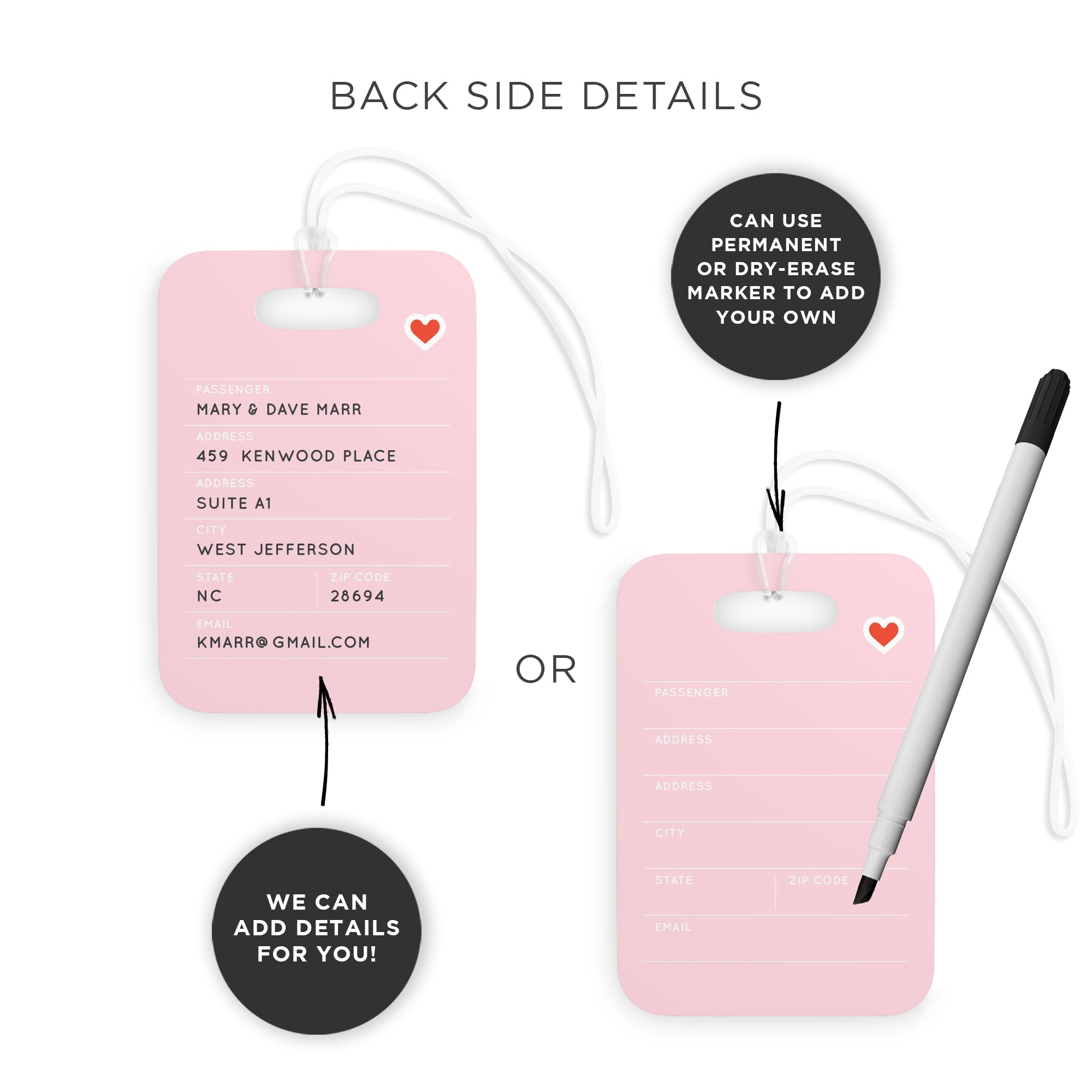Love Is In The Air Custom Luggage Tags