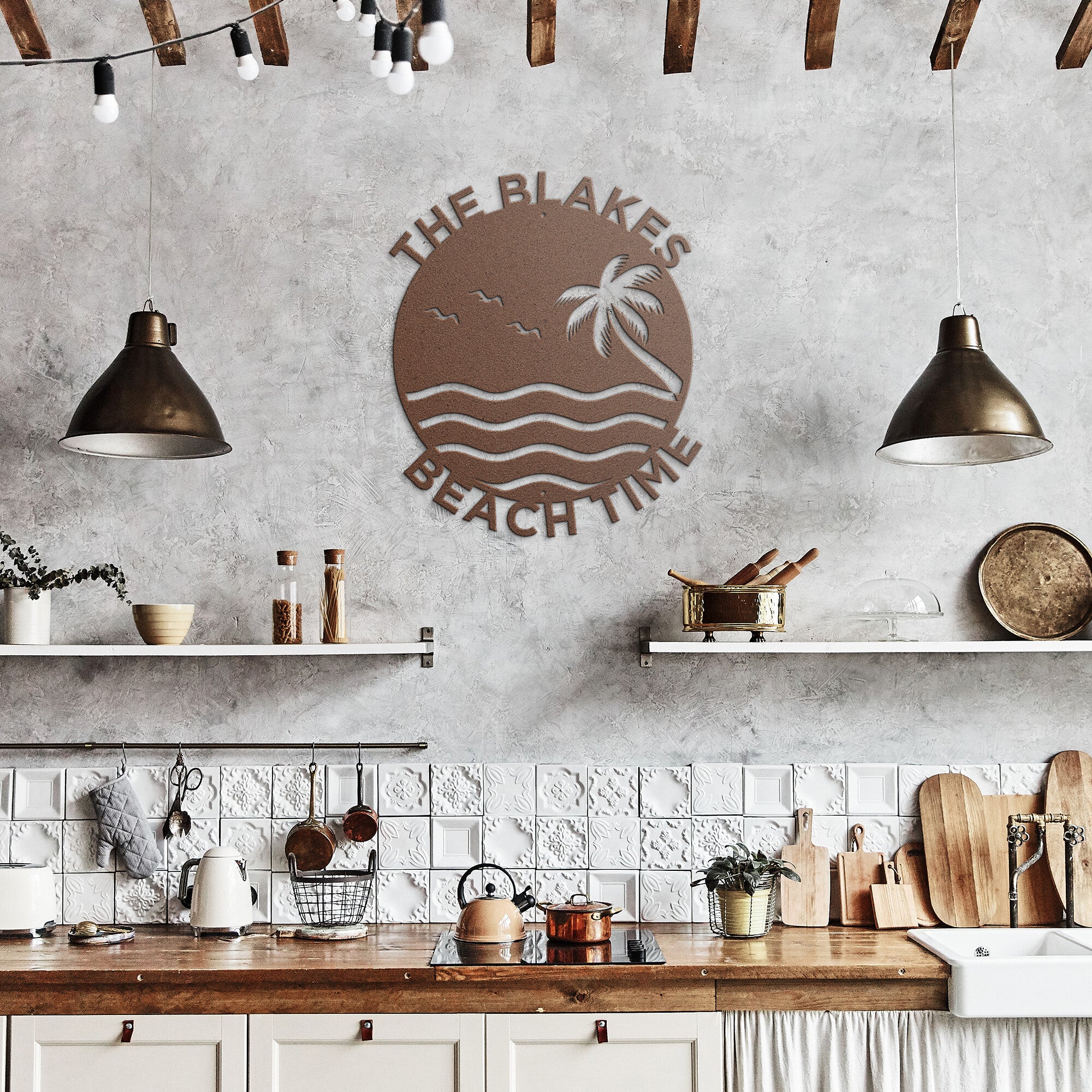 Beach Time! Custom Family Beach House Sign