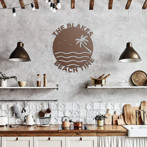 Beach Time! Custom Family Beach House Sign