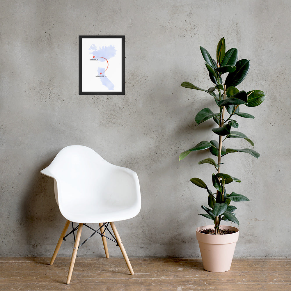Customized "Long-Distance Love" Art Print