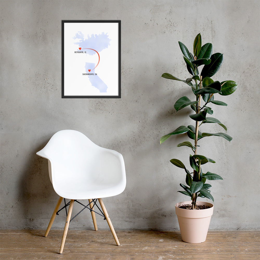 Customized "Long-Distance Love" Art Print