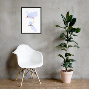 Customized "Long-Distance Love" Art Print