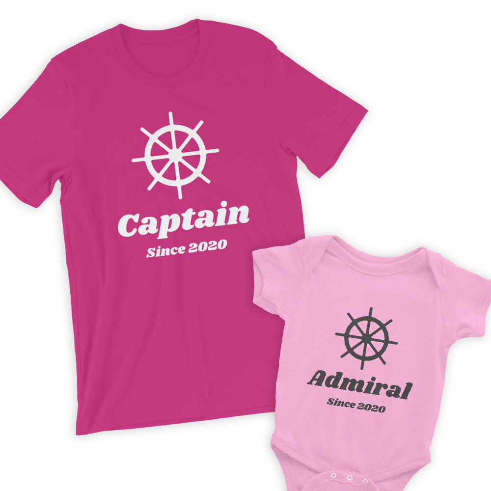 Captain & Admiral Dad & Baby Bundle (Perfect For Moms Too!)