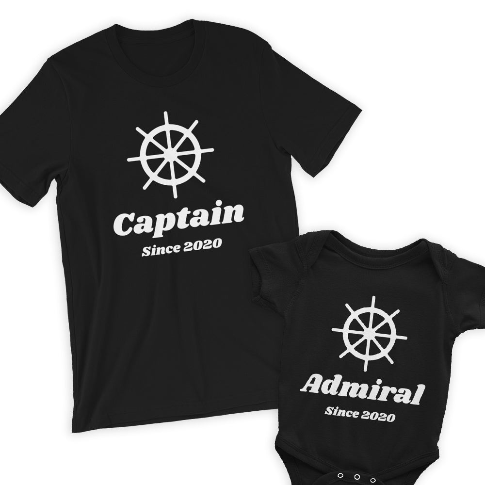 Captain & Admiral Dad & Baby Bundle (Perfect For Moms Too!)
