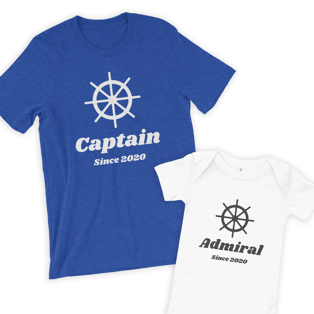 Captain & Admiral Dad & Baby Bundle (Perfect For Moms Too!)