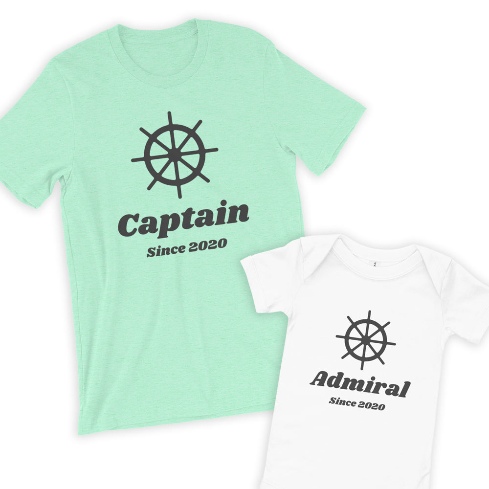 Captain & Admiral Dad & Baby Bundle (Perfect For Moms Too!)