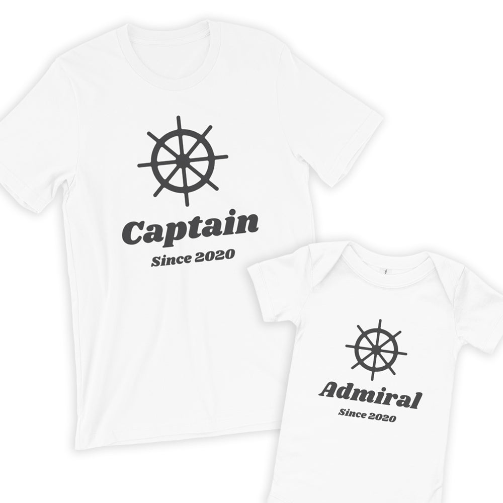 Captain & Admiral Dad & Baby Bundle (Perfect For Moms Too!)