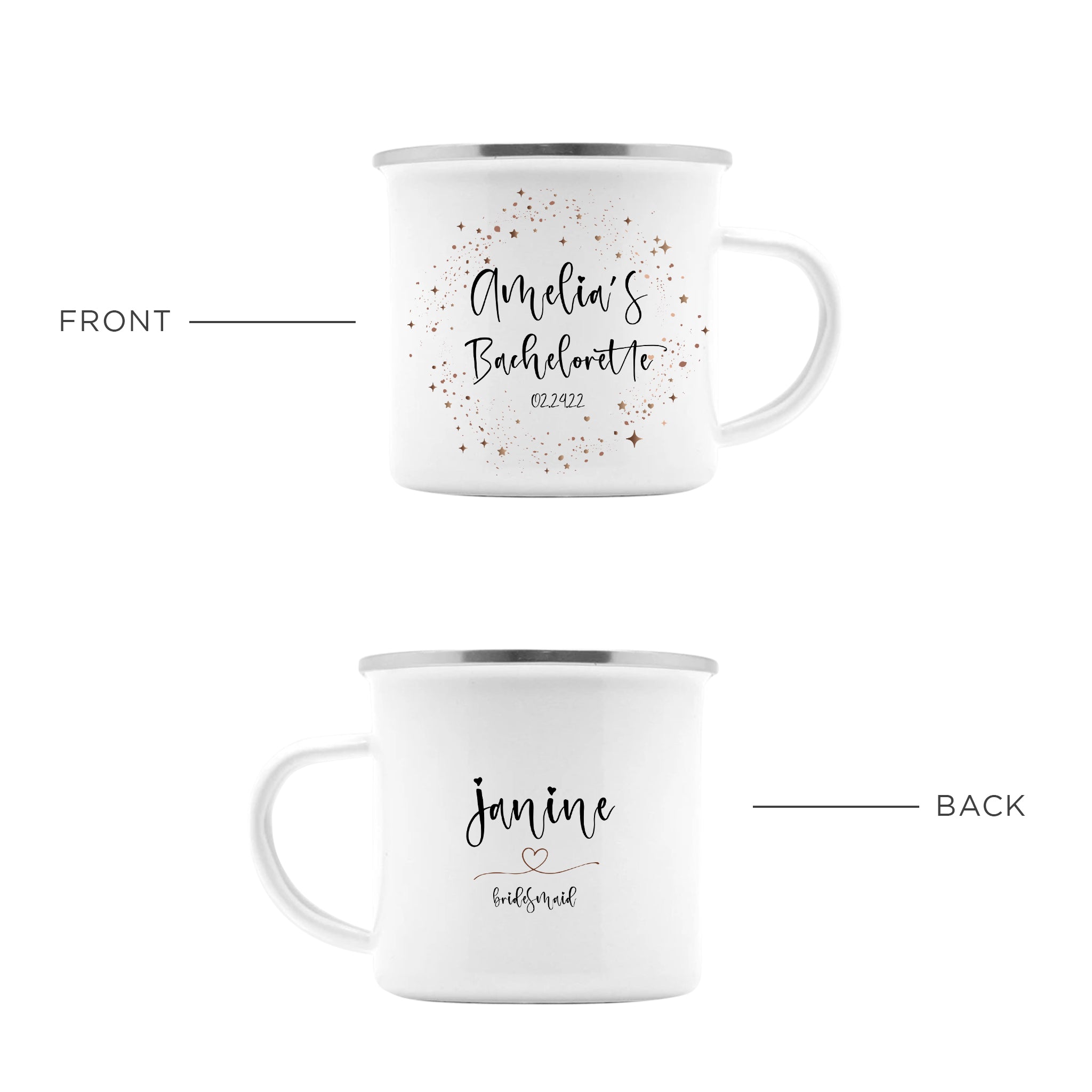 Personalized Bachelorette Party Camping Mug