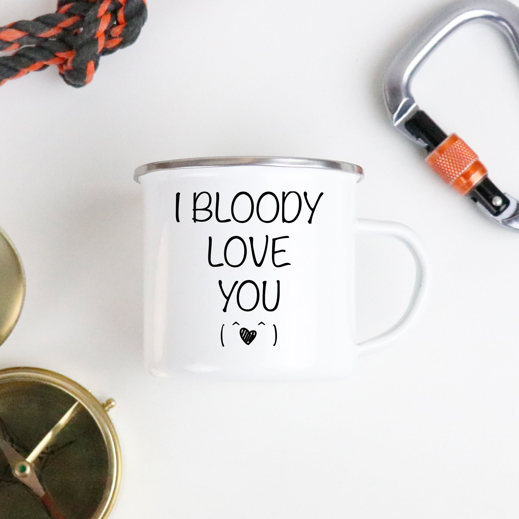 I Bloody Love You Enamel Camping Mug